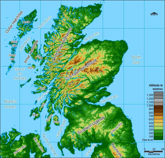 Images And Places Pictures And Info Scotland Mountains Map